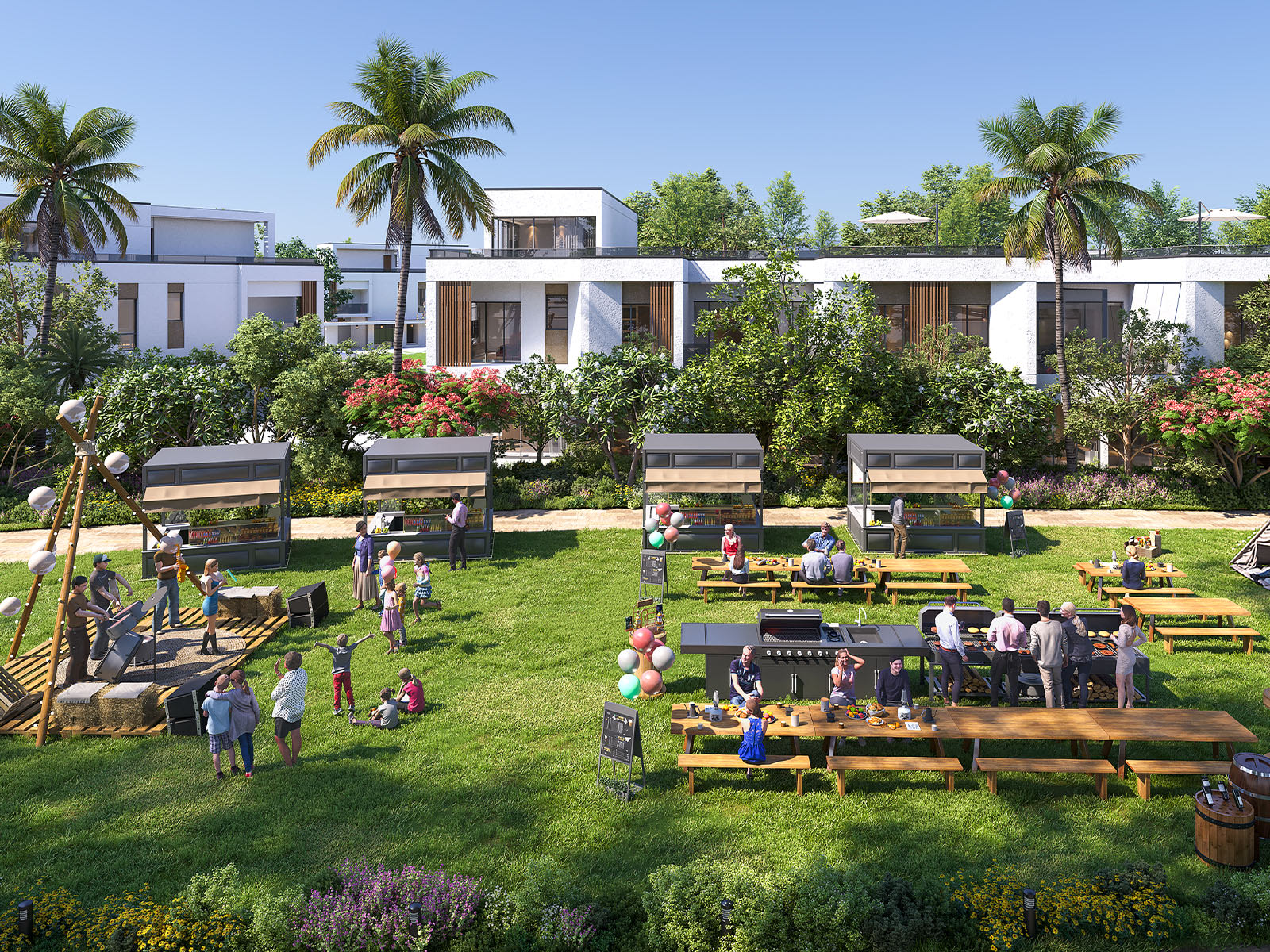 Cooking stations at DAMAC Riverside