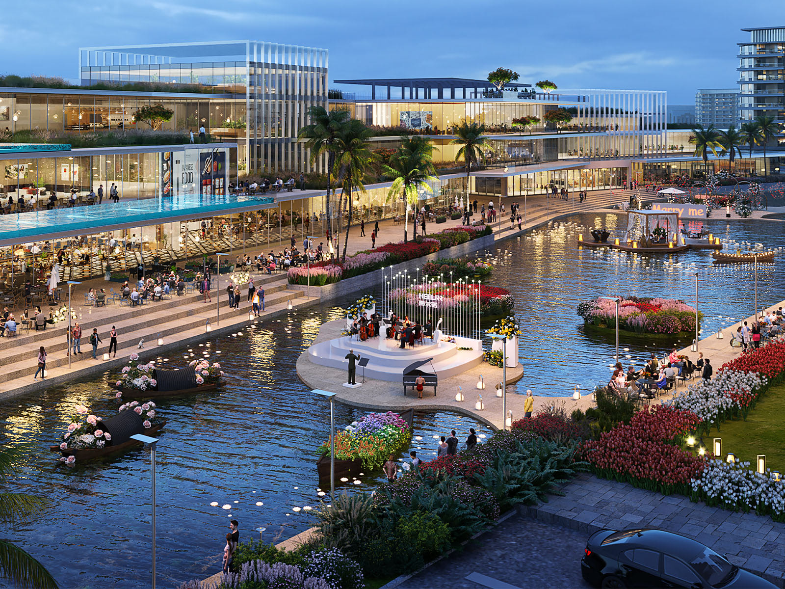 Floating stage at DAMAC Riverside