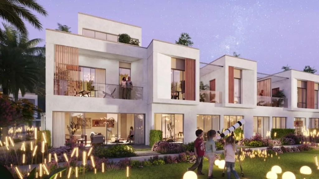 Waterfront canal promenade at Olive, DAMAC Riverside, Dubai Investment Park